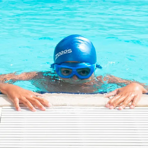 Vista 4 de Zoggs Junior Phantom Anti-Fog UV Protection Quick-Adjust No-Leak Wide Vision Soft One-Piece Frame Swimming Mask, 6-14 Years