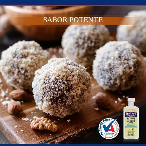 Vista 3 de Happy Home Sabor natural de almendras, sin alcohol, certificado Kosher, 7 onzas.