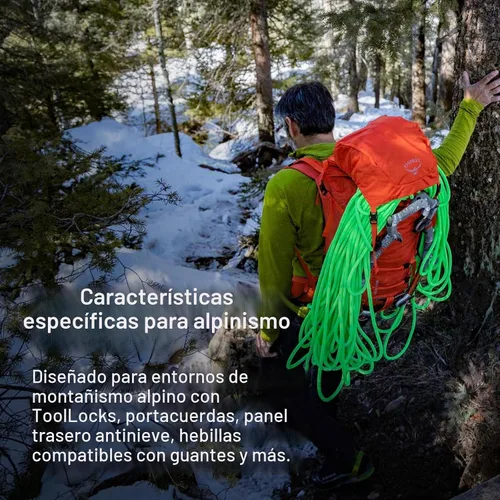 Vista 3 de Osprey Mutant - Mochila de escalada (22 litros), color azul