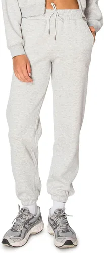 Vista 43 de Cali1850 Pantalón deportivo Cloud Nine Fleece para mujer, cintura alta, ajuste holgado, dos bolsillos, cintura elástica con cordón