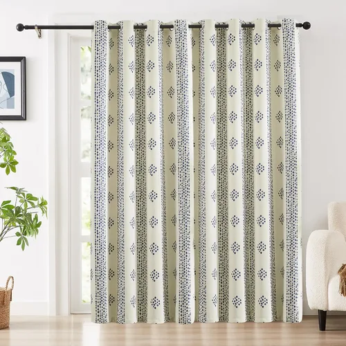 Vista 20 de Melodieux Cortinas bohemias 80% opacas de 63 pulgadas de largo para dormitorio, sala de estar, oscurecimiento de sala de estar, cortinas