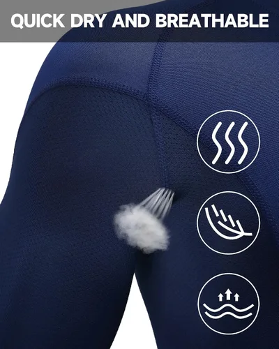 Vista 4 de Milin Naco Camiseta de compresión de manga corta para hombre, camiseta interior de secado fresco para hombre, paquete de 1, 2, 3