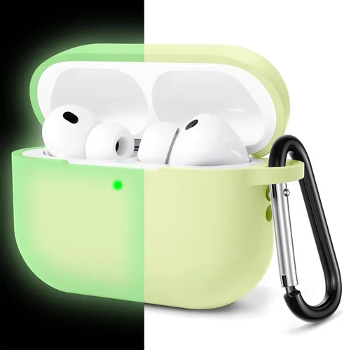 Vista 19 de Lerobo - Funda protectora completa de silicona suave para AirPods Pro 3 Rojo