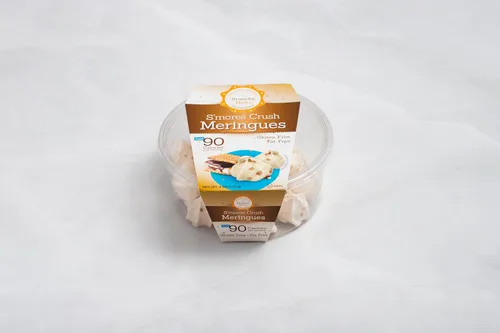Vista 9 de Krunchy Melts Galletas originales de merengue Sabor S'mores Solo 90 calorías por porción Sin grasa, sin gluten, sin lácteos (4 onzas)