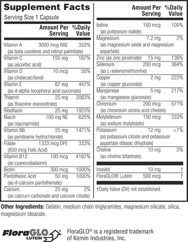 Vista 2 de Cápsulas diarias de mineral multivitamínico y mineral sin hierro por Twinlab, 524, 1, 1