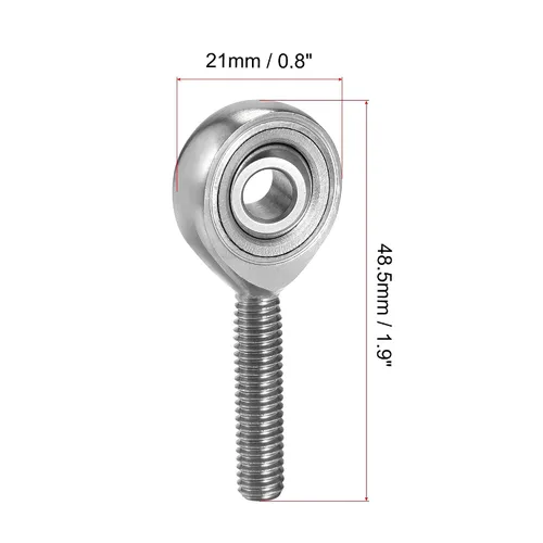 Vista 2 de uxcell SSA6T/K Rod End Bearing 6mm Bore Stainless Steel M6x1 Male Thread Right Hand