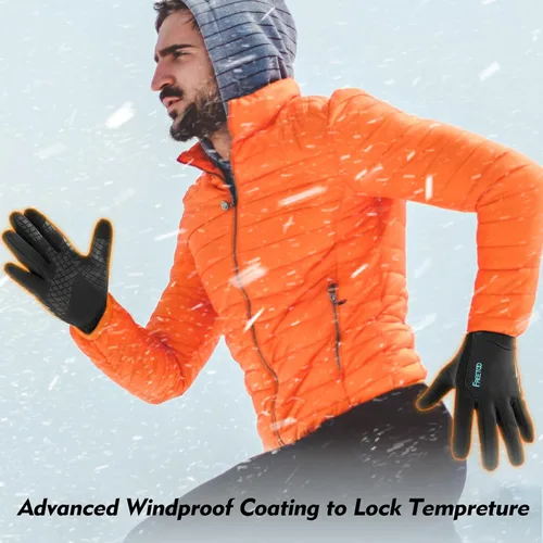 Vista 4 de FREETOO Waterproof Winter Gloves with Fleece Lining for Cold Weather for Men, Windproof Touchscreen Warm Gloves for Snow Running Cycling Driving