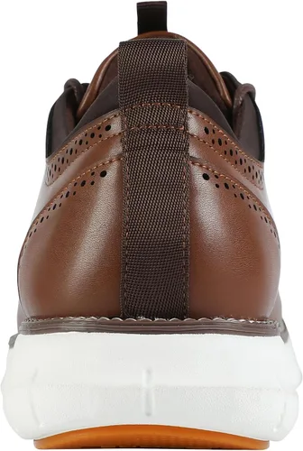 Vista 4 de Mocasines casuales sin cordones para hombre, zapatos elásticos con punta cuadrada, zapatos de vestir de boda, zapatos de lujo para oficina