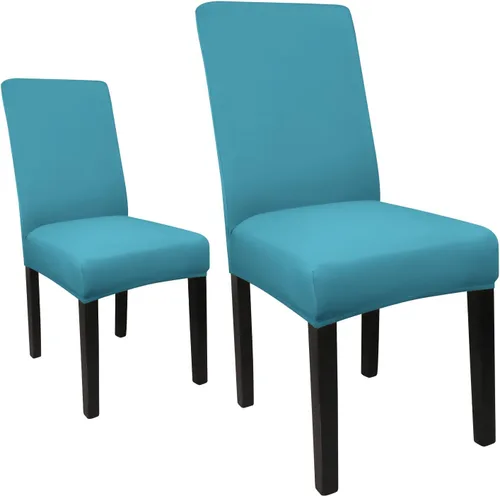 Vista 36 de Fundas para sillas de comedor, juego de 2 fundas, con patrón elástico Parsons, de elastano, extraíbles y lavables, protector para sillas de cocina