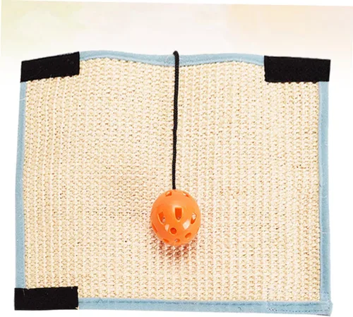 Vista 2 de POPETPOP Práctico gato Rascador Pad juguete sisal bola redonda decoración muebles sofá mesa protector Mat para gatos