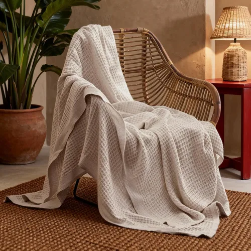 Vista 37 de Bedsure Gentlesoft - Manta de 100 % algodón, tamaño Twin XL, para dormitorio universitario, transpirable y suave, manta Twin de tejido waffle