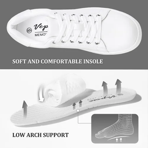 Vista 3 de Vepose Zapatillas de deporte de moda para mujer, zapatos casuales de vestir cómodos 2.0