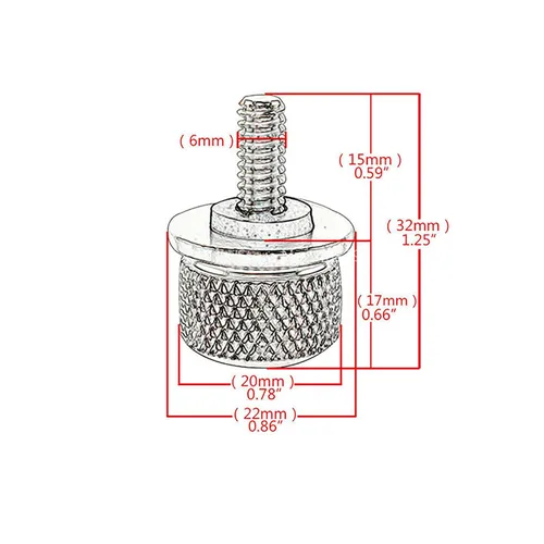 Vista 2 de Juego de 4 tornillos y tuercas de acero inoxidable para guardabarros trasero y guardabarros, montaje rápido, compatibles con Harley Touring Soft