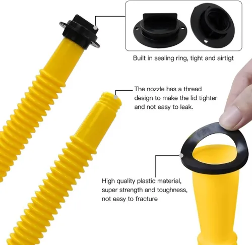 Vista 8 de Kit de piezas de tapa de boquilla de repuesto para latas de gas, boquilla de vertido flexible para Rubbermaid