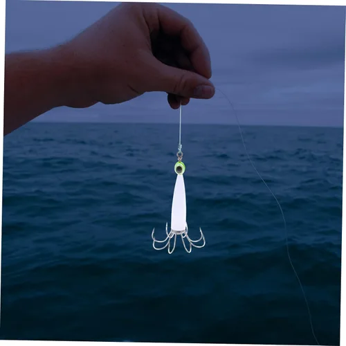 Vista 3 de BESPORTBLE 4 unids profesional gancho púa pesca señuelo para pulpo para pesca de agua dulce fuerte fuerza de tracción para entusiastas de la pesca