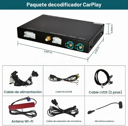 Vista 6 de Kit de reacondicionamiento inalámbrico CarPlay para Mercedes BMW