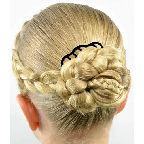 Vista 6 de 6 peines laterales de metal para el cabello, tenedor para el cabello, 4/7 dientes, peine en forma de U, peines para el cabello para moño, accesorios