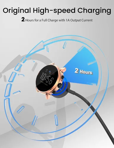 Vista 4 de Sinoacc Cargador de 3.3 pies para Fossil Gen 6 / Gen 5 / Gen 5e / Gen 4 Smartwatch Cable de carga para Emporio Armani / Skagen Falster 2 / Misfit