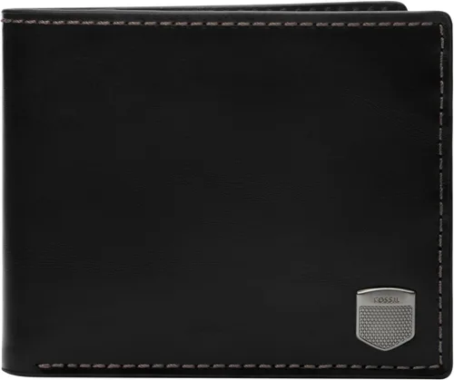 Vista 14 de Fossil Ryan - Cartera plegable de piel con bloqueo RFID y ventana de identificación abatible para hombre