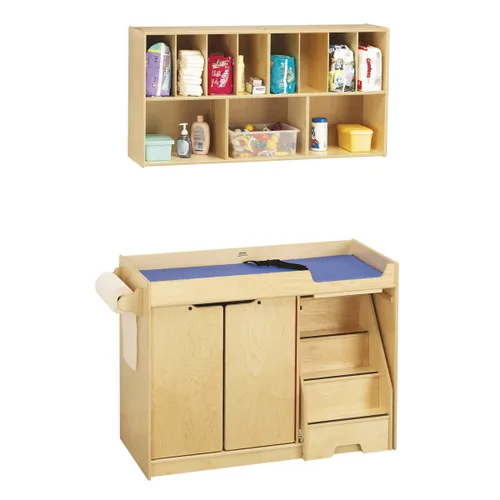Vista 2 de Jonti-Craft 5143JC - Cambiador de mesa con escalera combinada, derecha