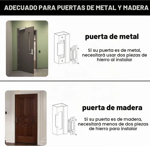 Vista 4 de Cerradura Eléctrica de Pestillo de Puerta de Servicio Pesado Estándar ANSI Mejorada 2025 para Sistema de Control de Acceso de Puerta
