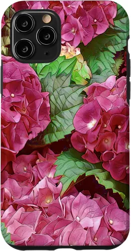 Vista 13 de iPhone 12 mini Rosa Hortensia Flor Estética