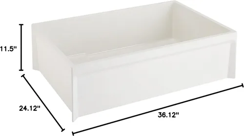 Vista 8 de Signature Hardware 484621 Linwald 36" Estación de lavado de perros compuesta de piedra de un solo lavabo