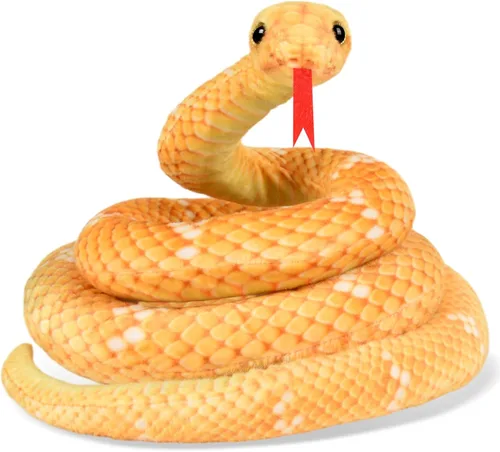 Vista 8 de Peluche de serpiente, animal de serpiente de peluche, serpientes de juguete pequeñas de 27 pulgadas para niños, animales de peluche gigantes, Negro