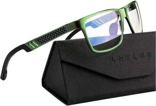 Vista 8 de ANYLUV Blue Light Blocking Glasses Men Computer Gaming Glasses Lightweight Al-Mg Metal Anti Eyestrain Eye Protection