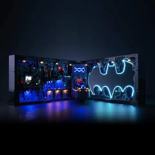 Vista 2 de BrickBling Kit de luz LED compatible con Lego 76252 Batcave Shadow Box, iluminación creativa compatible con Lego Shadow Box, no incluye juego
