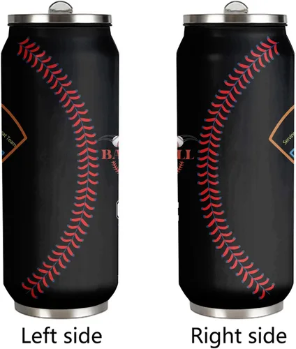 Vista 2 de Vaso de viaje de acero inoxidable para entrenador de béisbol de 17 onzas, 500ml/17oz