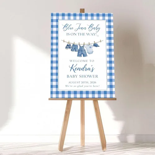 Vista 13 de Personalized Baby Shower Welcome Sign, Custom Baby Name, Shower Sign, Wildflower A Little Wildflower on the Way, Brunch, Elegant Version 01