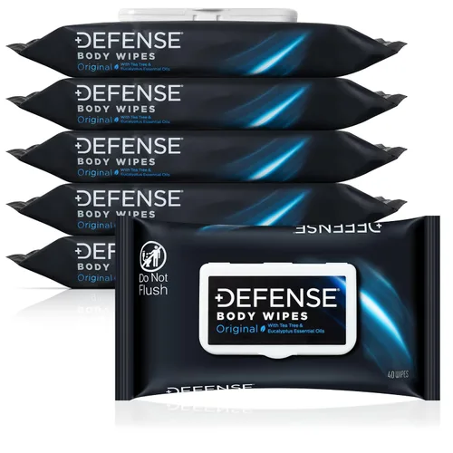 Vista 12 de Toallitas corporales naturales Defense Soap con aceite de árbol de té Toallitas de ducha para hombres y mujeres, ideales para lucha, combate