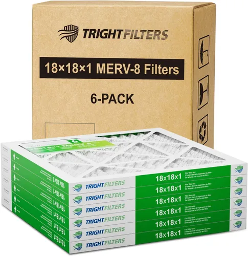 Vista 10 de TRIGHTFILTERS - 6 filtros de aire de 10x10x1, filtros plisados MERV 8 duraderos para hogar HVAC AC, filtros de aire acondicionado compactos