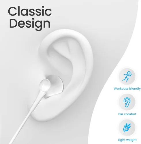 Vista 5 de Paquete de 4 auriculares con cable, auriculares con cable intrauditivo con control de volumen de micrófono, potentes graves pesados, alta