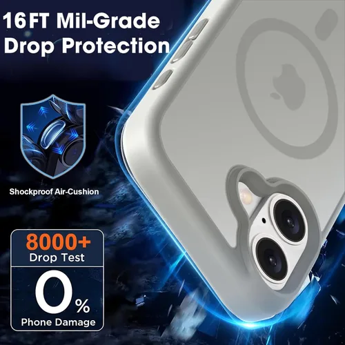 Vista 301 de MOCCA - Funda magnética resistente para iPhone XR de 6.1 pulgadas, compatible con MagSafe, funda con protección contra caídas de grado militar