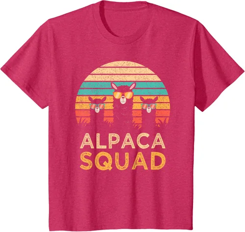 Vista 75 de Divertidas gafas de sol de escuadrón de alpaca Cool Alpacas Vintage Gift T-Shirt, Negro, S