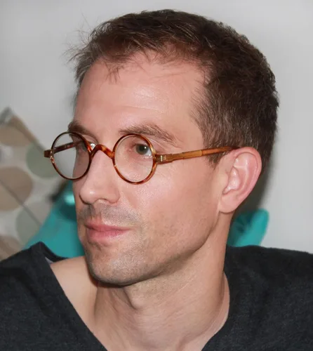 Vista 2 de BLUELESS Gafas redondas vintage Professor Readers (negro)