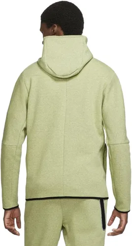 Vista 2 de Nike Sportswear Tech - Sudadera con capucha y cremallera completa para hombre, Lime IceHeather, S