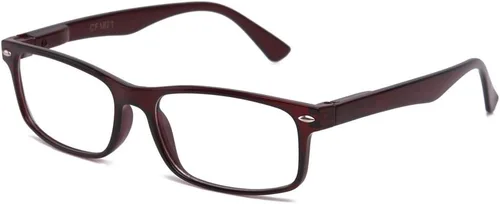 Vista 31 de Newbee Fashion Lentes transparentes Marco Rectángulo Marco Sin Prescripción Falso Gafas Paquete de 2 bambú negro y marrón