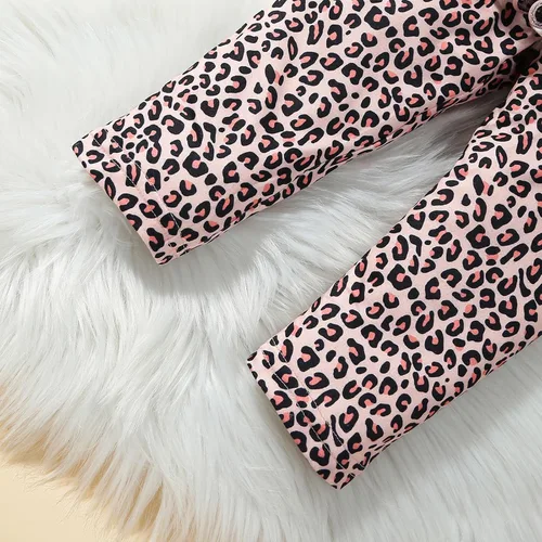 Vista 7 de Baby Toddler Girls Halloween Animal Outfit Toddler Cheetah Cat Outfits Fall Winter Leopard Outfit clothes