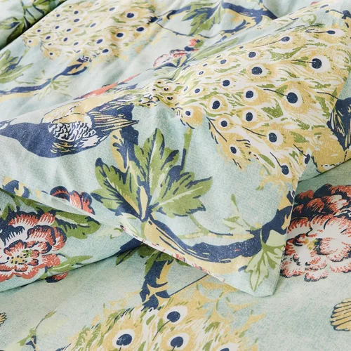 Vista 3 de Greenland Home Pavona - Juego de funda de edredón victoriana 100% algodón, 2 piezas, tamaño individual, jade