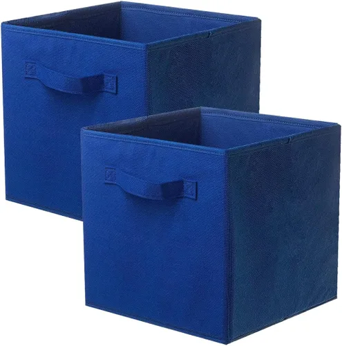 Vista 44 de PowerKing Cubos de almacenamiento plegables con asas, contenedores plegables de tela para estantes de armario, contenedores de almacenamiento