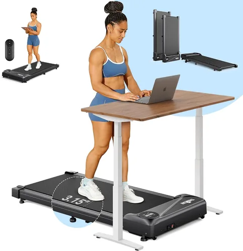 Vista 12 de THERUN Walking Pad Treadmill Under Desk, Portable Mini Treadmill for Home/Office, Walking Pad Machine with 2.5HP and 265 lbs Weight Capacity Remote