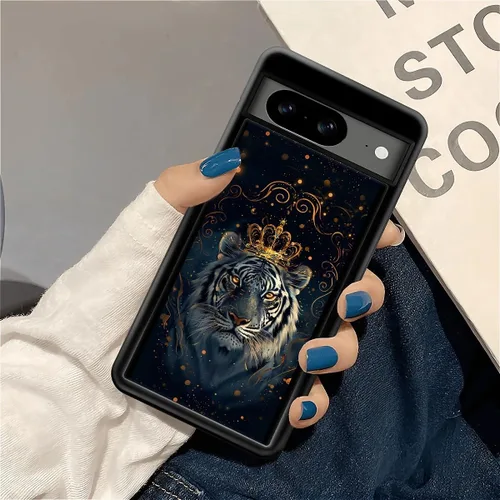 Vista 1040 de Compatible con Google Pixel 4A 5G Mobile Case Creative Acrylic Panel trasero Silicona Protección Grip especialmente diseñado para Google Pixel 4A 5G