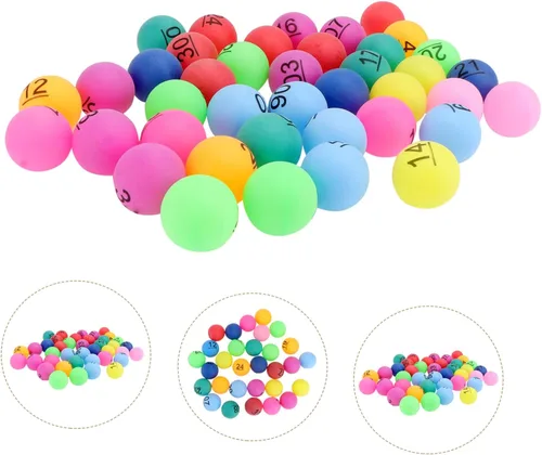 Vista 9 de PRETYZOOM 30 bolas de bingo -pong, bolas de bingo numeradas 1 a 30 rifas multicolor juego colorido 1.6 in