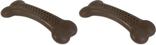 Vista 9 de Pet Qwerks Flavorit BarkBone - Hueso de perro rellenable para masticadores moderados, sabor a pollo mezquite, 4.25 pulgadas
