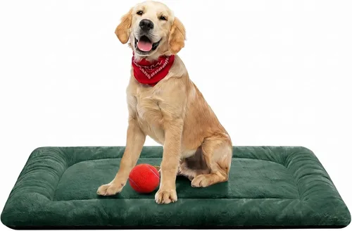 Vista 48 de Alfombrilla de cama para jaula de perro para perros extra pequeños. Cama de jaula de perro ultra suave. Alfombrilla de perrera lavable y Rosa