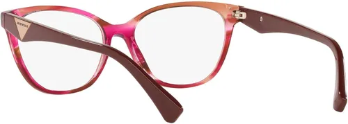 Vista 6 de Emporio Armani EA3172 - Lentes de sol para mujer, diseño de ojo de gato, color rosa a rayaslente demo, 2.126in, Rayado RosaLente Demo