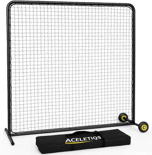 Vista 8 de ACELETIQS Baseball Pitching Net & i-Screen (Compact & XL Sizes) Softball Baseball Pitcher Protector for Batting Cages and Fields Heavy Duty Net